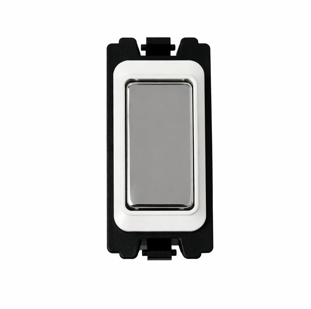 Blanking Piece grid switch - White and Polished Chrome Switch