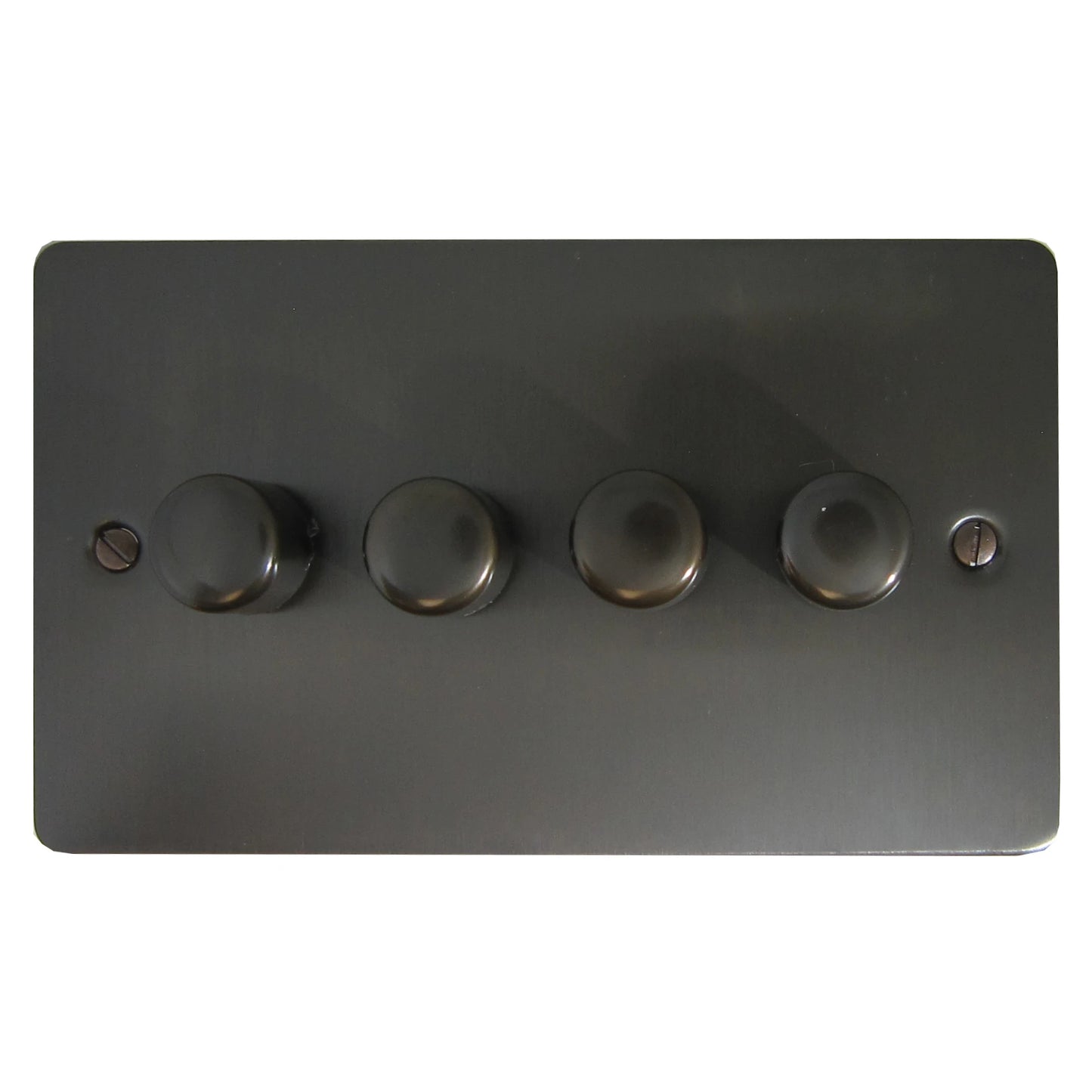 Flat Black Bronze 4 Gang LED Dimmer ( Black Dimmer)