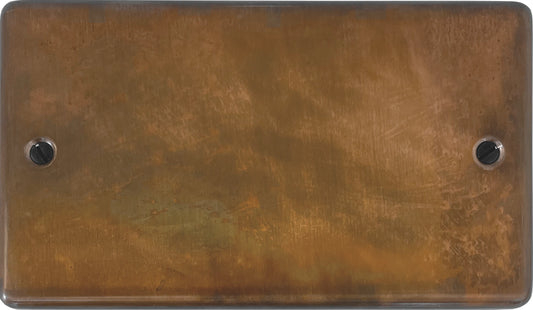 Contour Tarnished Copper 2 Gang Blank