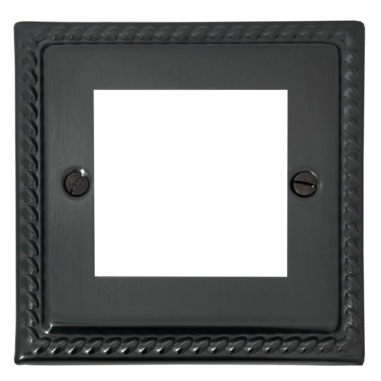 Georgian Black Bronze 2 Gang 2 Module Plate