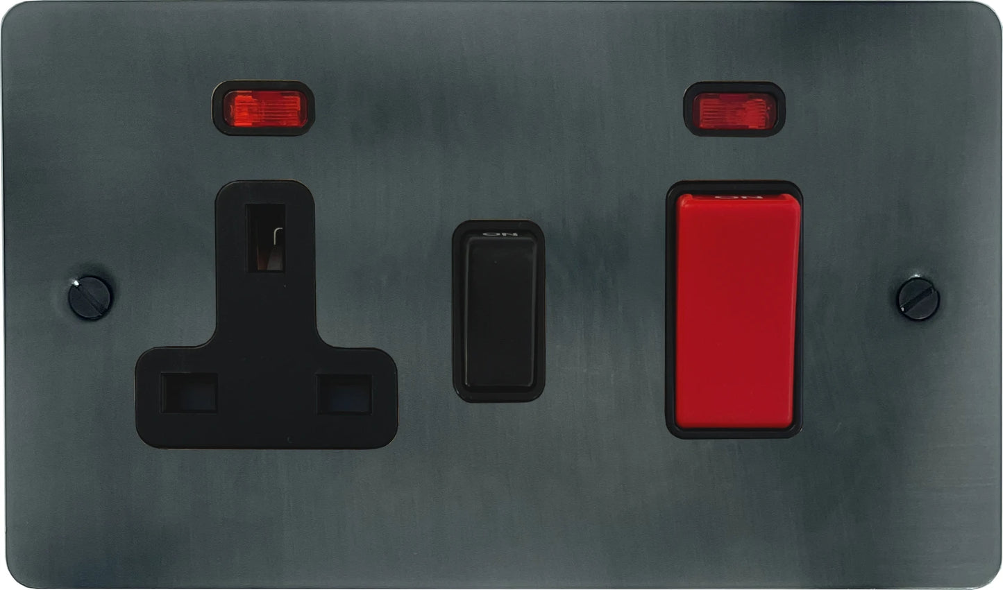 Flat Slate Effect 45 Amp Switch & Socket