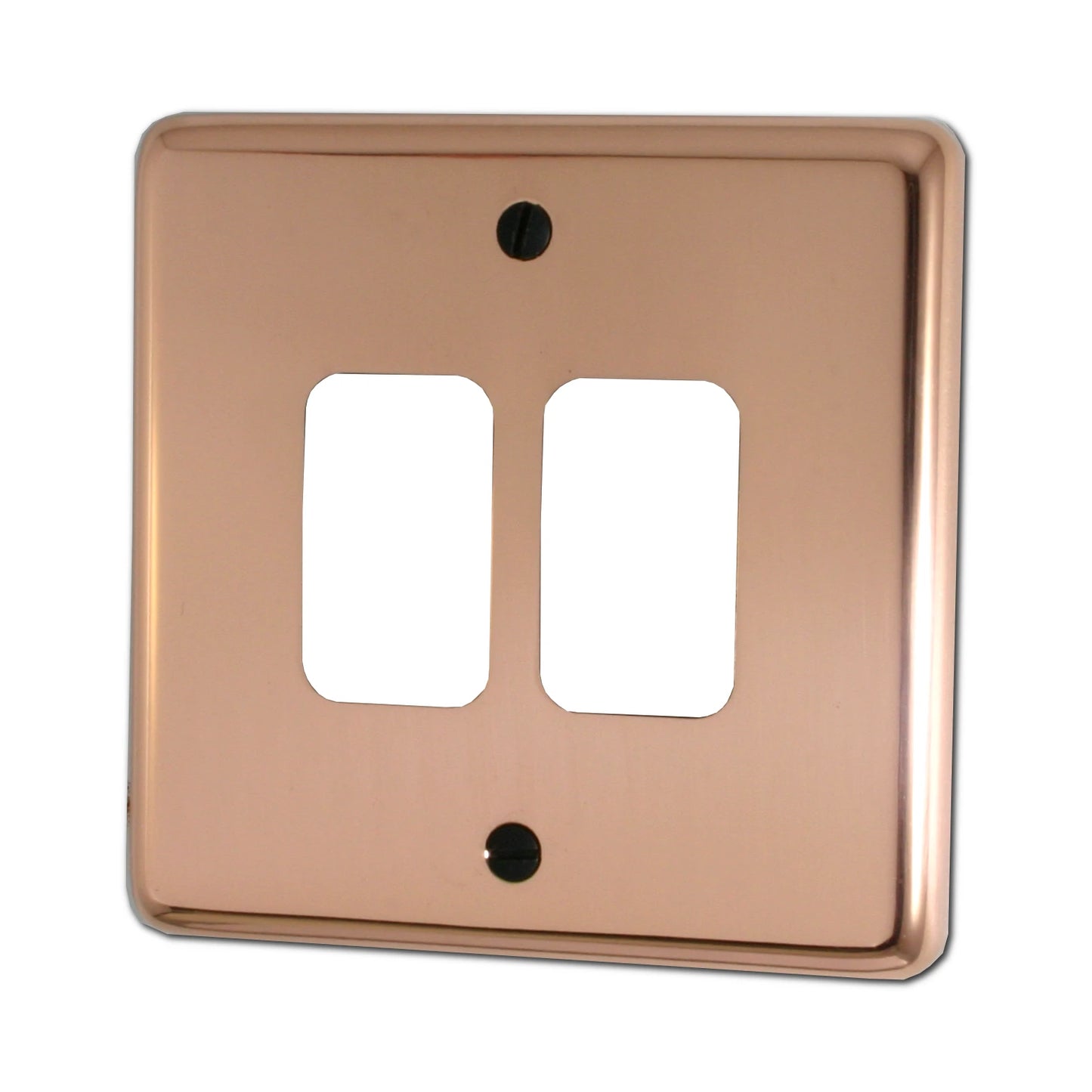 Contour Bright Copper 2 Gang Grid Plate
