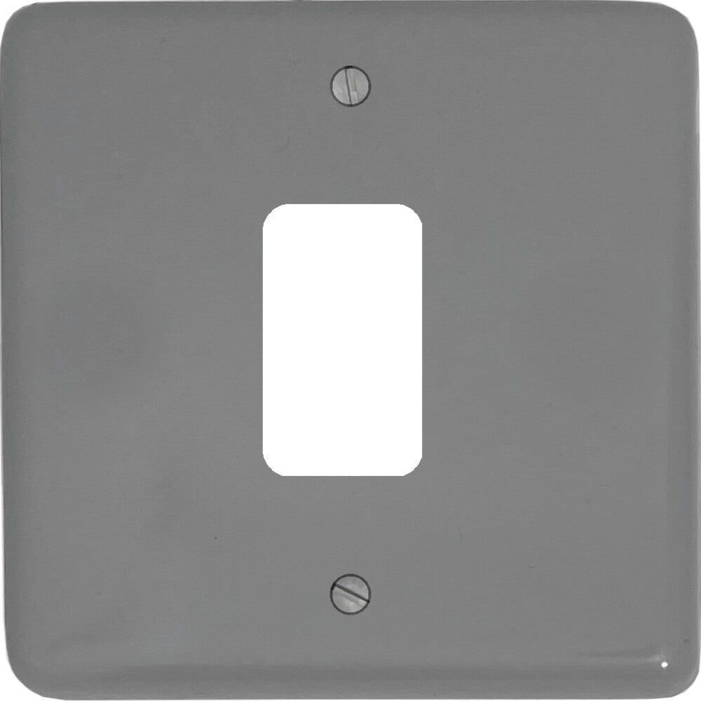 Contour Light Grey 1 Gang 2 Way Grid Plate