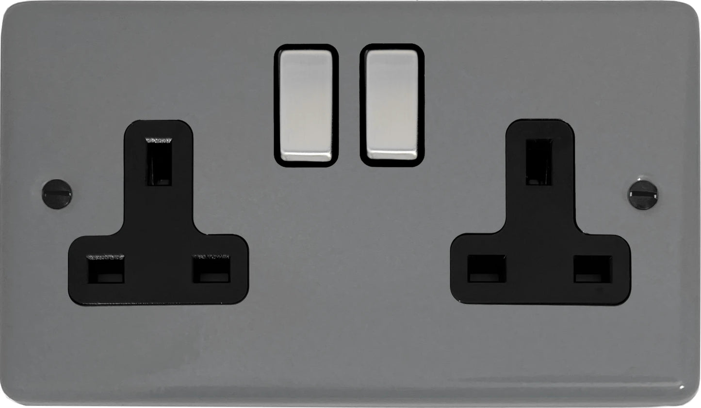 Contour Light Grey 2 Gang Socket