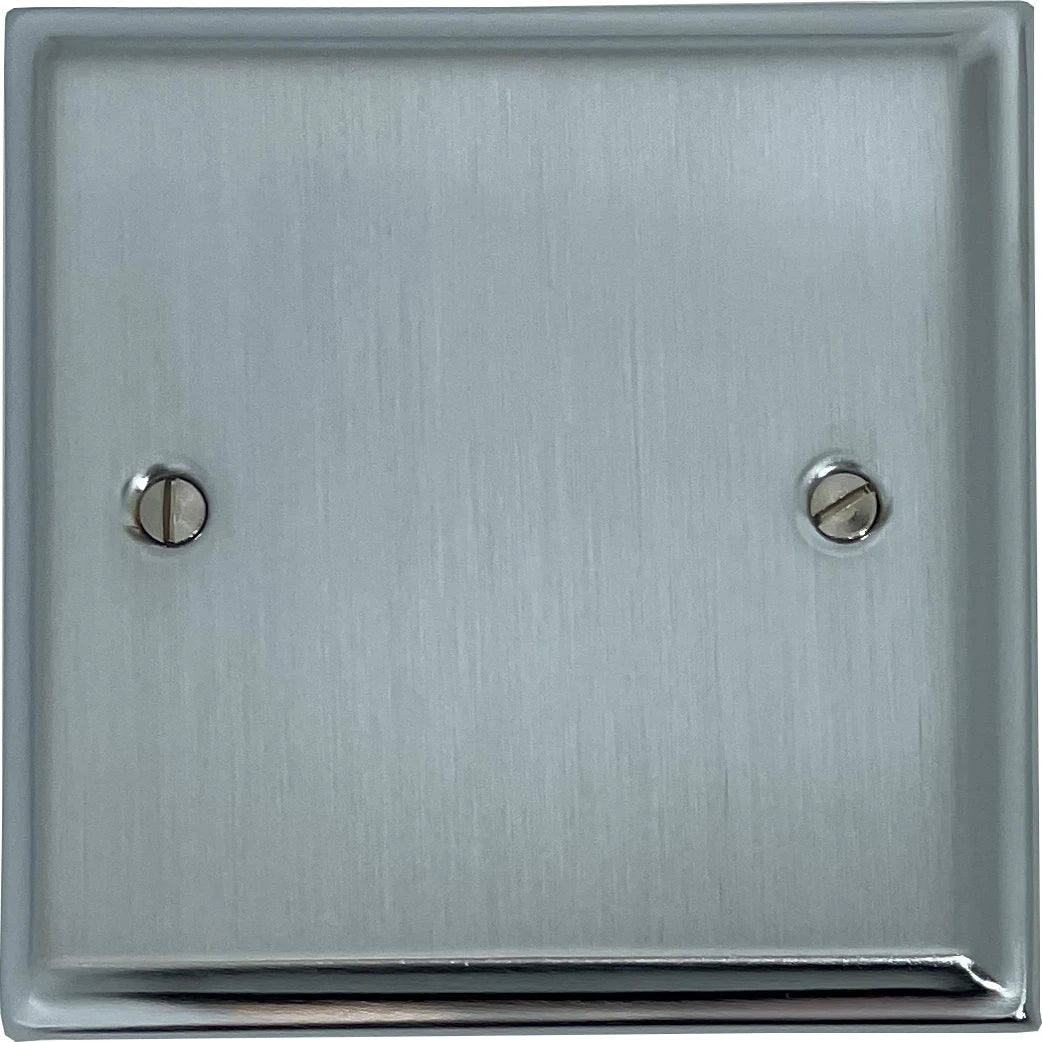 Deco Satin Chrome 1 Gang Blank