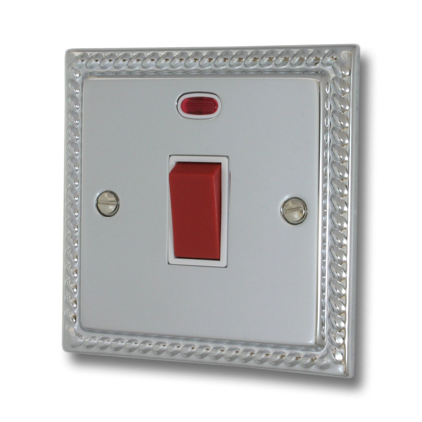 Georgian Polished Chrome 45 Amp Dp Switch & Neon