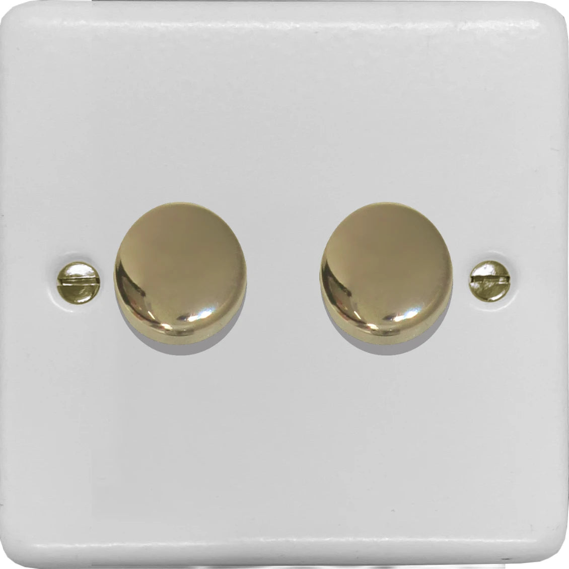 Contour Flat White 2 Gang Dimmer LED