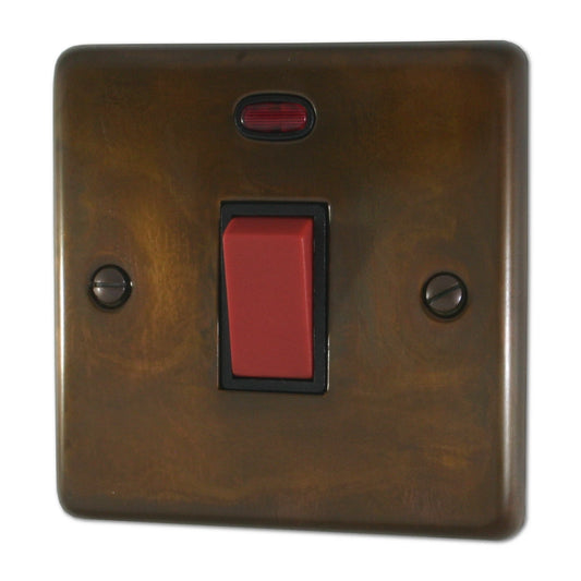 Contour Tarnished Copper 45A Dp Switch + Neon S-Plate
