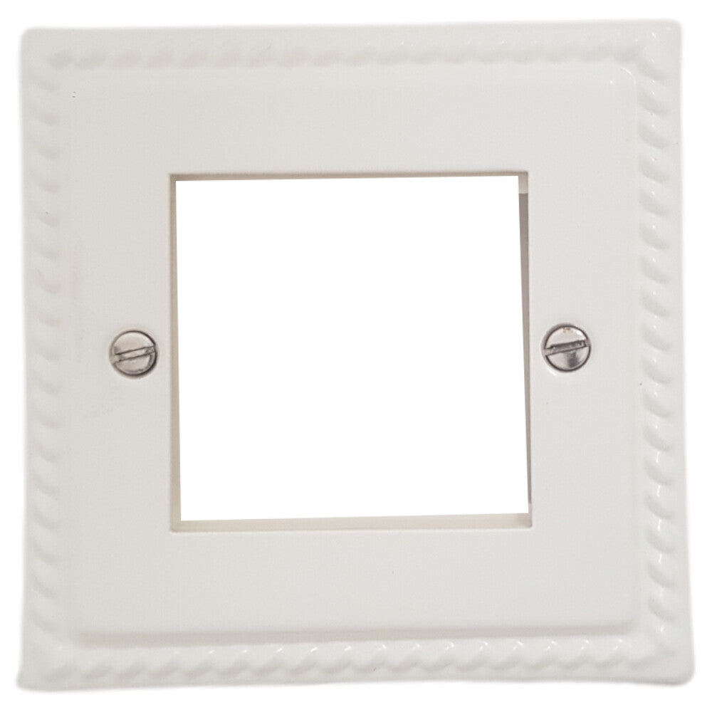 Georgian Flat White 1 Gang 2 Module Data Plate