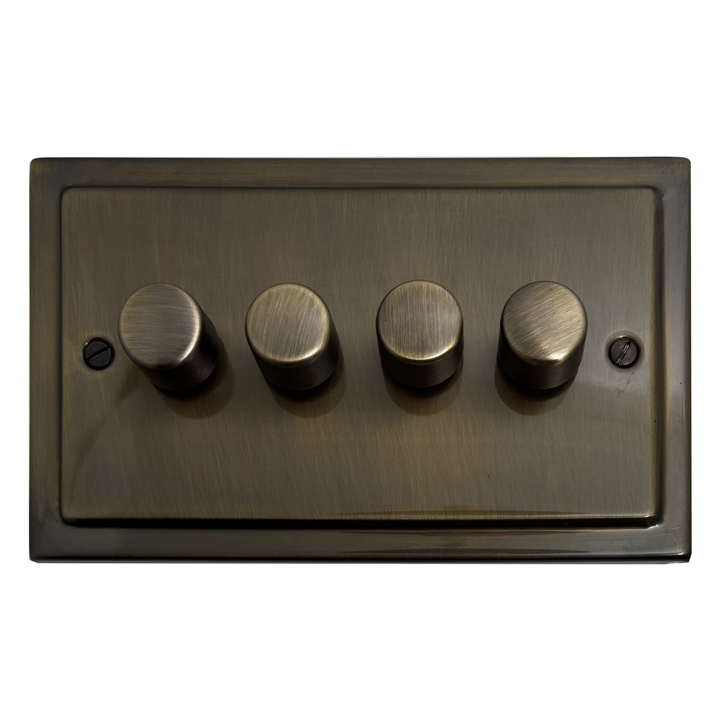 Victorian Medium Bronze 4 Gang LED Dimmer
