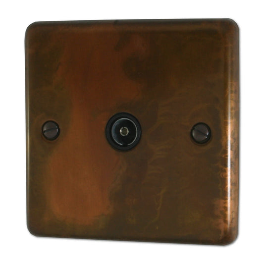 Contour Tarnished Copper 1 Gang Coax Point