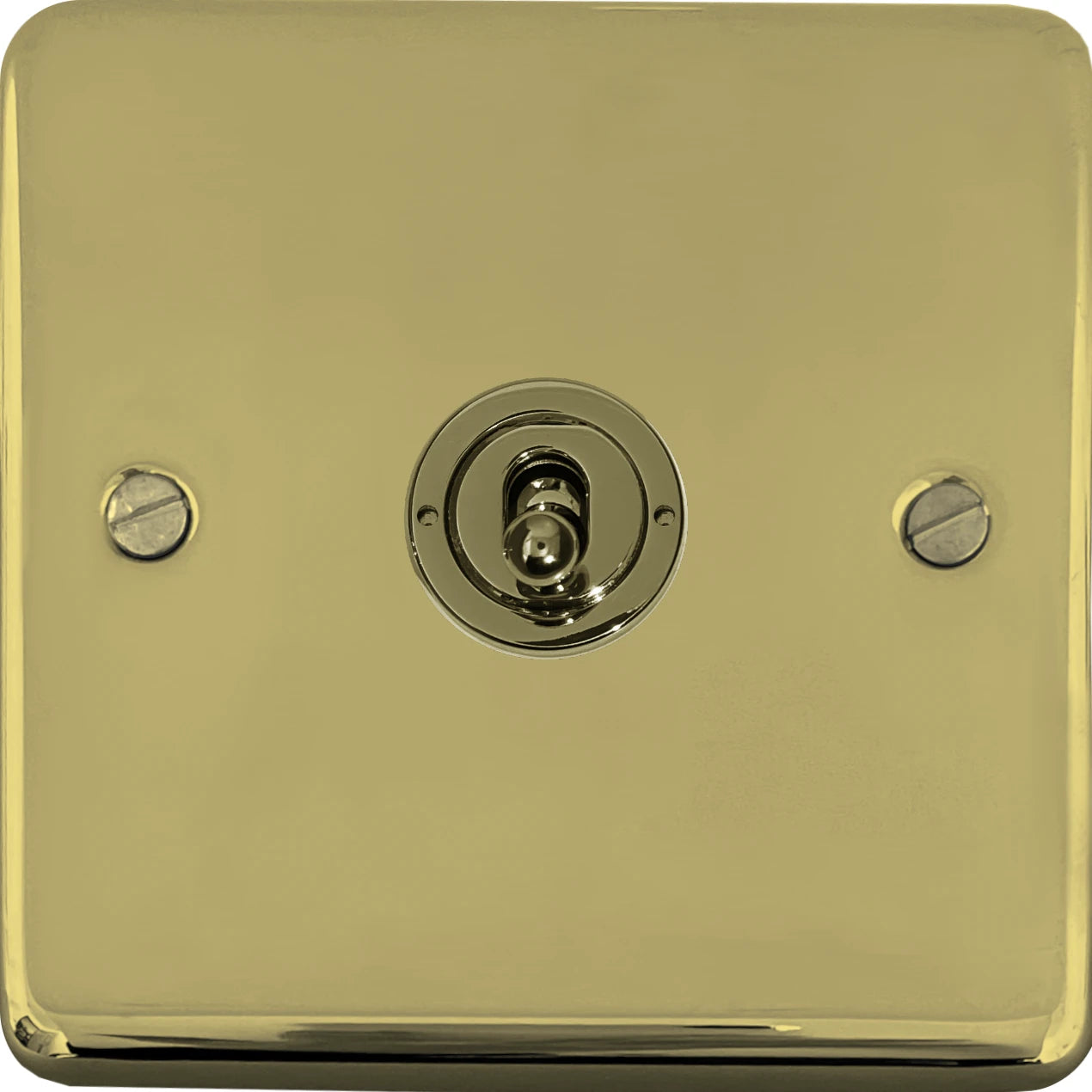 Contour Polished Brass 1 Gang Toggle Switch