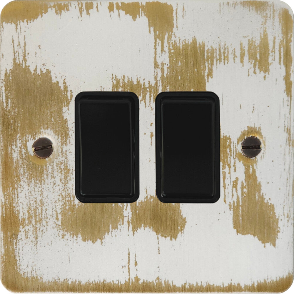 Flat Dover Bronze 2 Gang 2 Way Switch