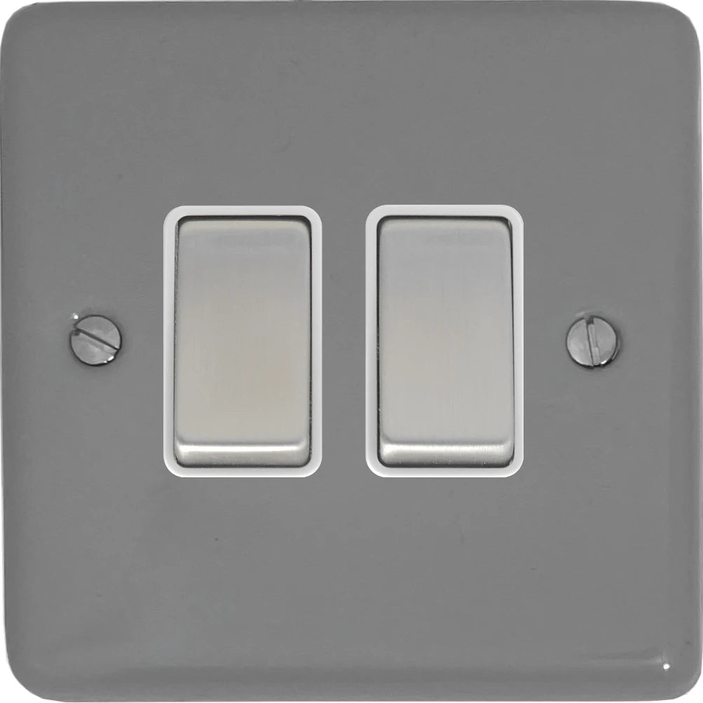 Contour Light Grey 2 Gang 2 Way Switch