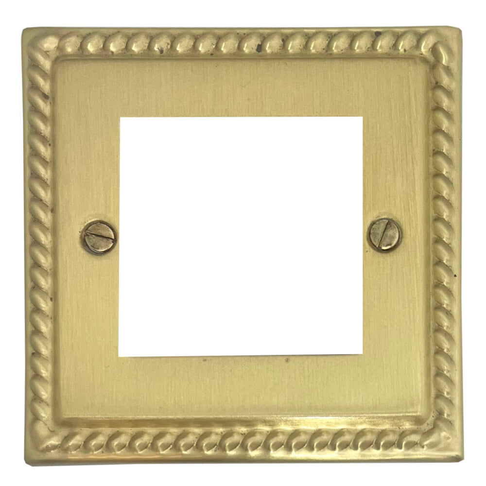 Georgian Satin Brass 2 Module Plate
