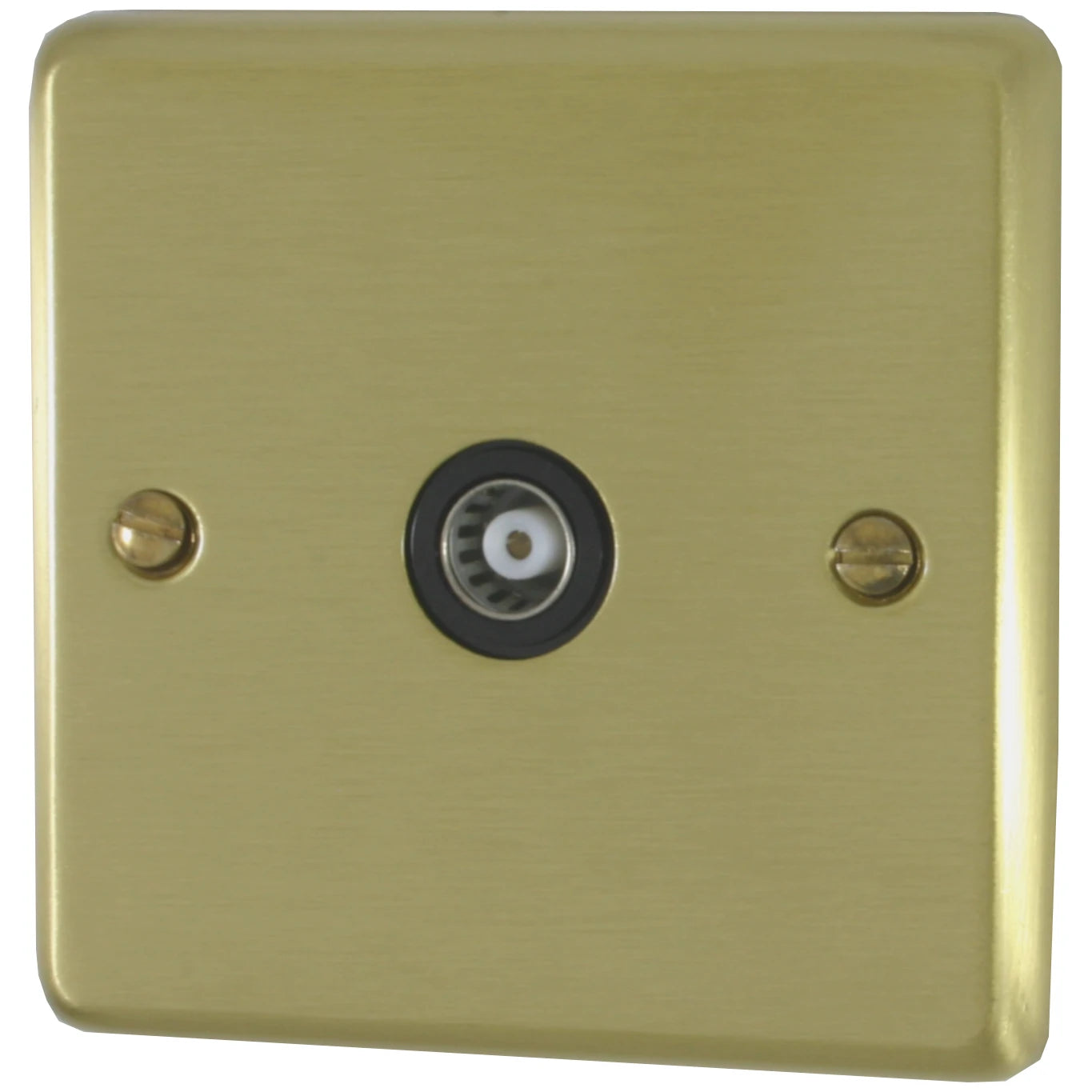 Contour Satin Brass 1 Gang Coax Point