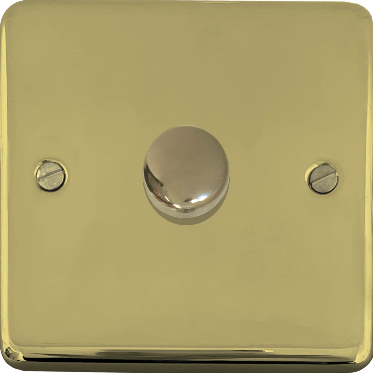 Contour Polished Brass 1 Gang Dimmer LED