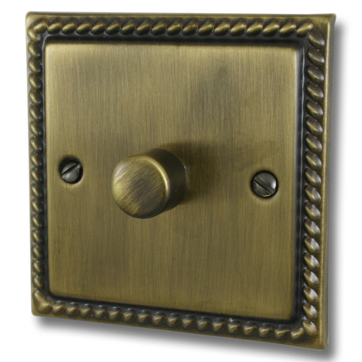 Georgian Antique Brass 1 Gang LED Dimmer