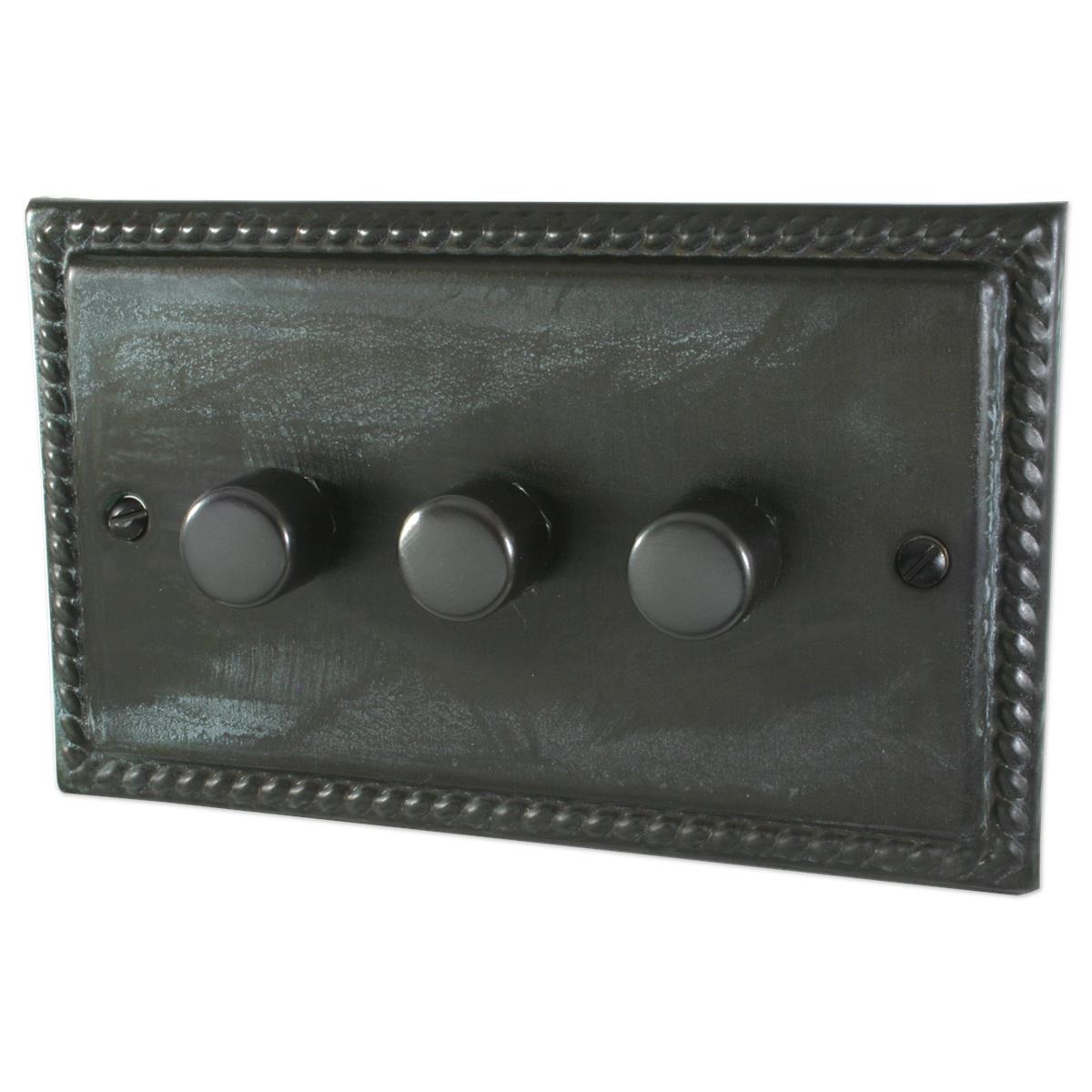Georgian Verdigris 3 Gang LED Dimmer