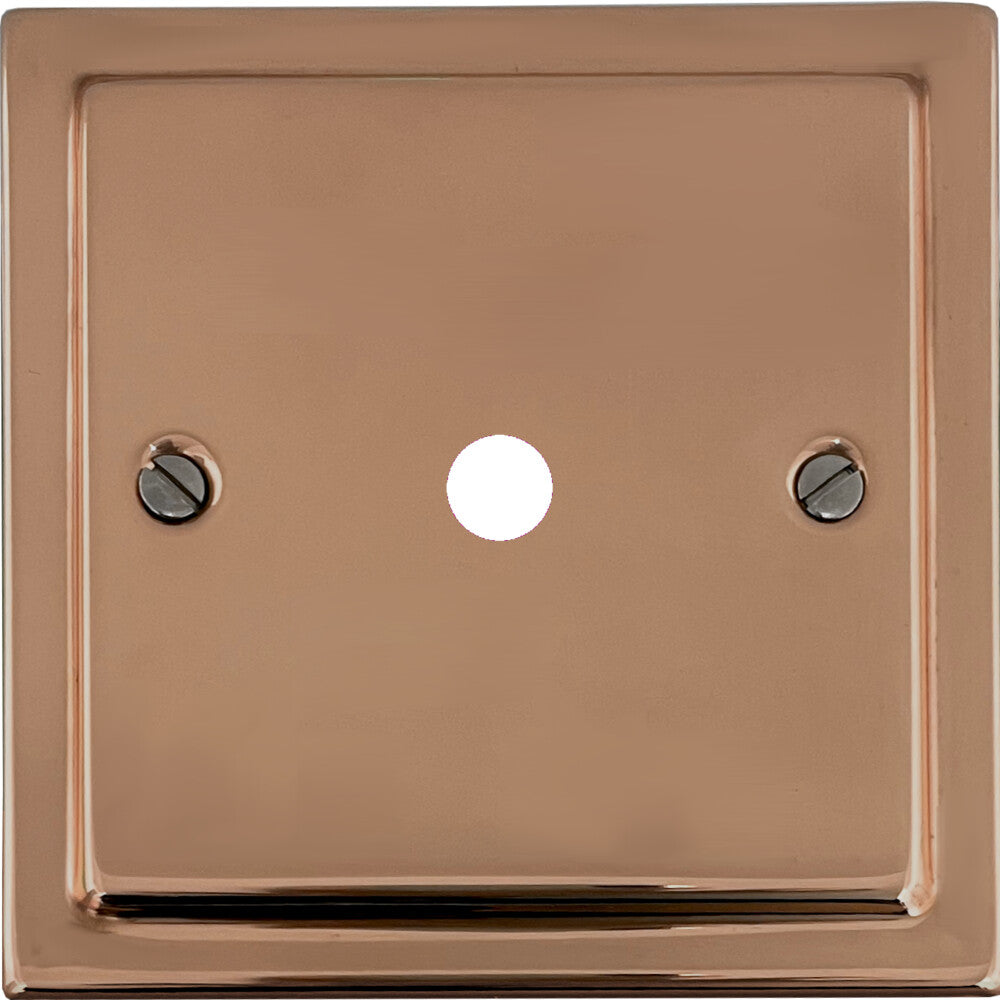 Victorian Polished Copper 1 Gang Grid Toggle Plate (Plate Only)