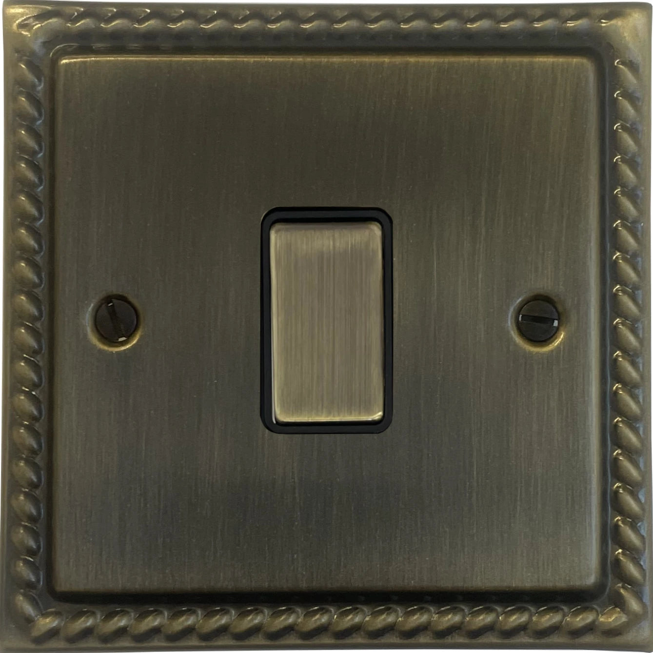 Georgian Antique Brass 1 Gang Switch (Brass Switch)