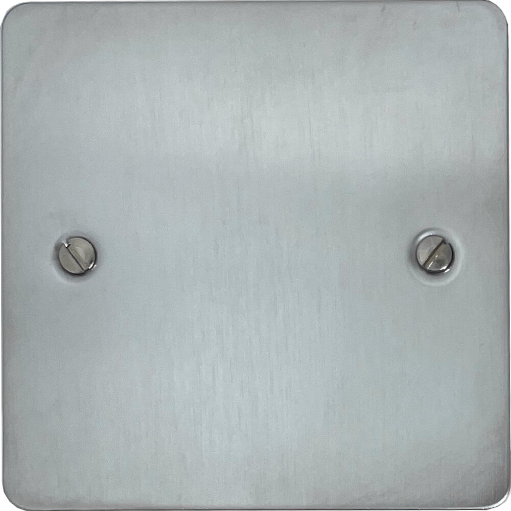 Flat Satin Chrome 1 Gang Blank