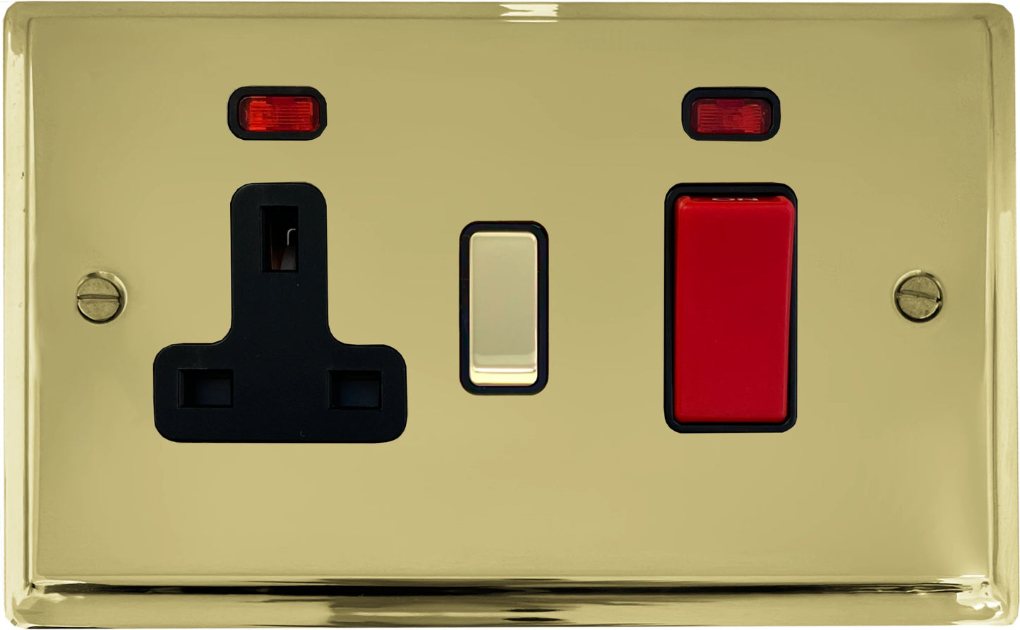Deco Polished Brass 45 Amp Dp Switch & 13 A Socket