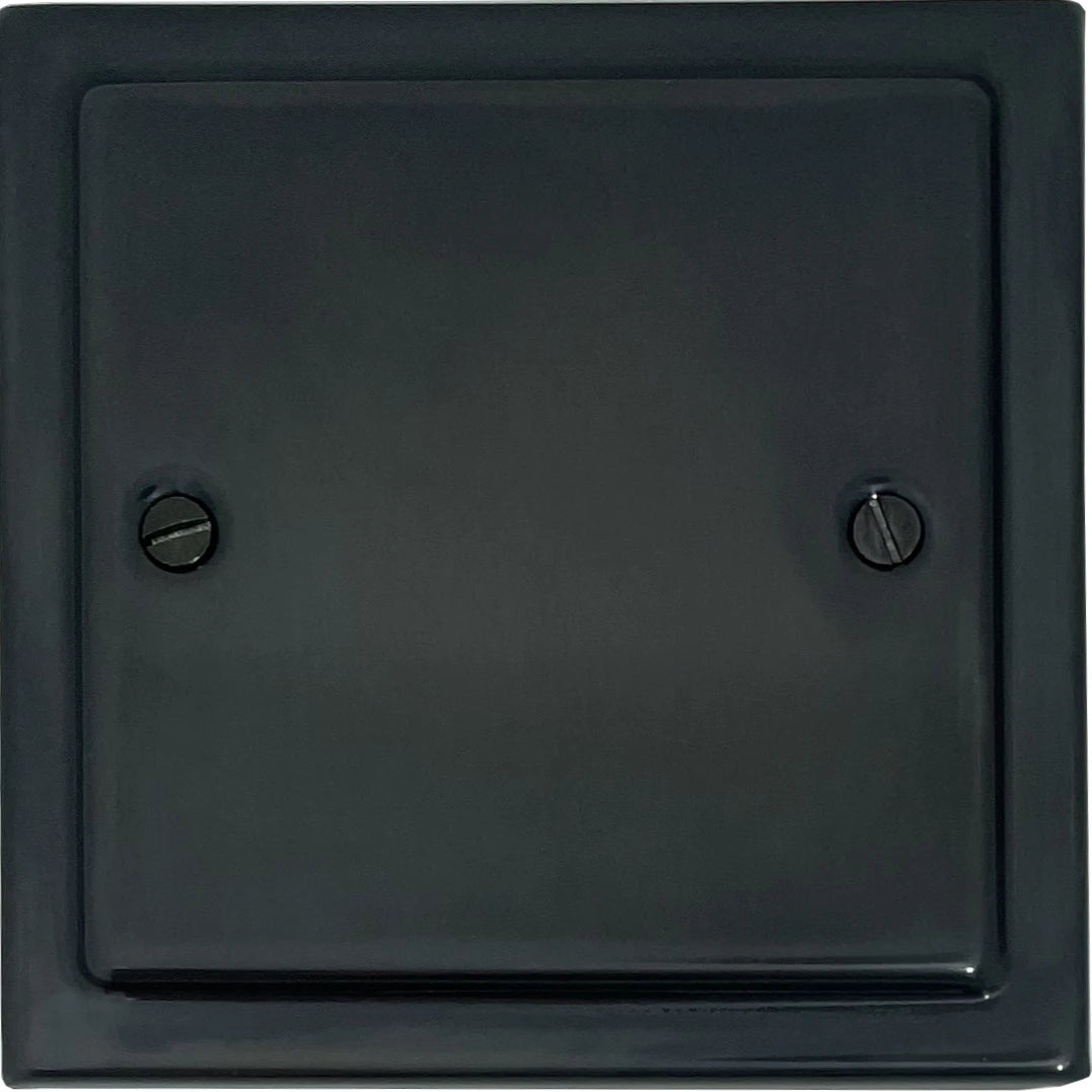 Victorian Black Bronze 1 Gang Blank