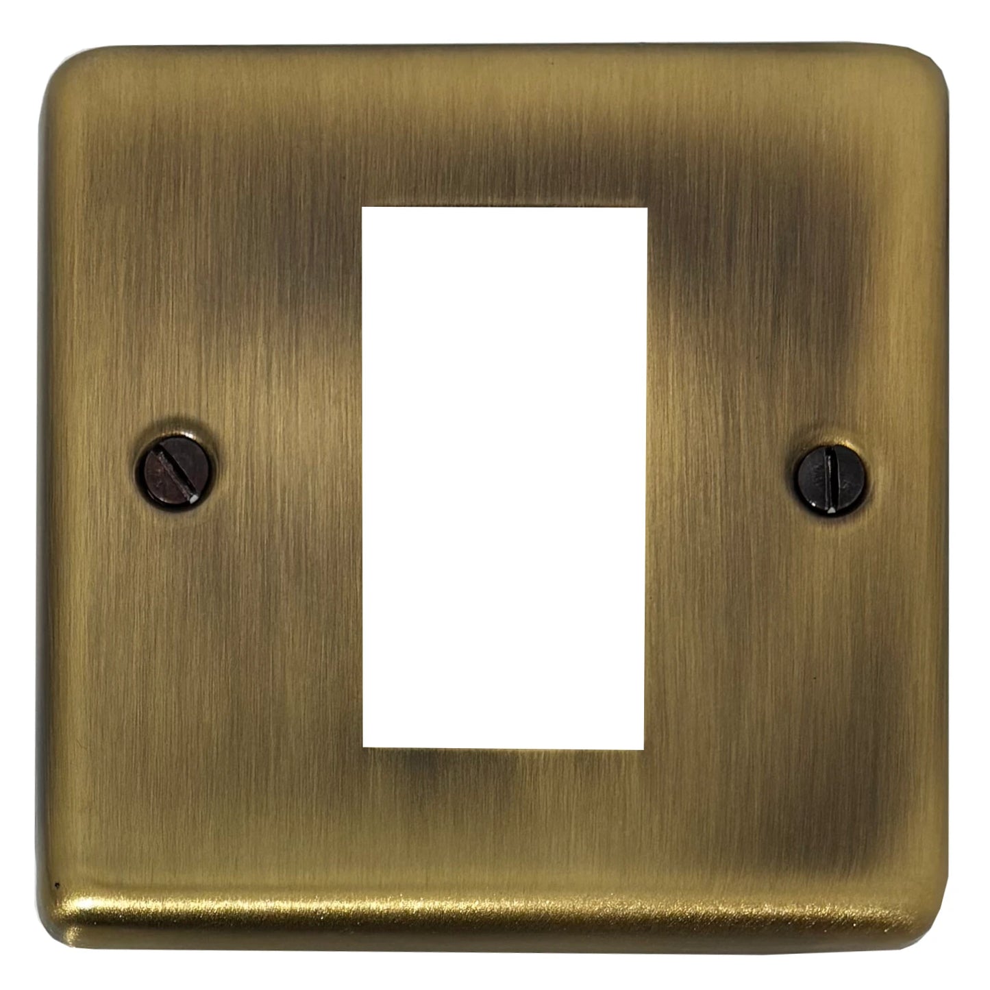 Contour Light Antique Brass 1 Gang 1 Mod Plate & Frame