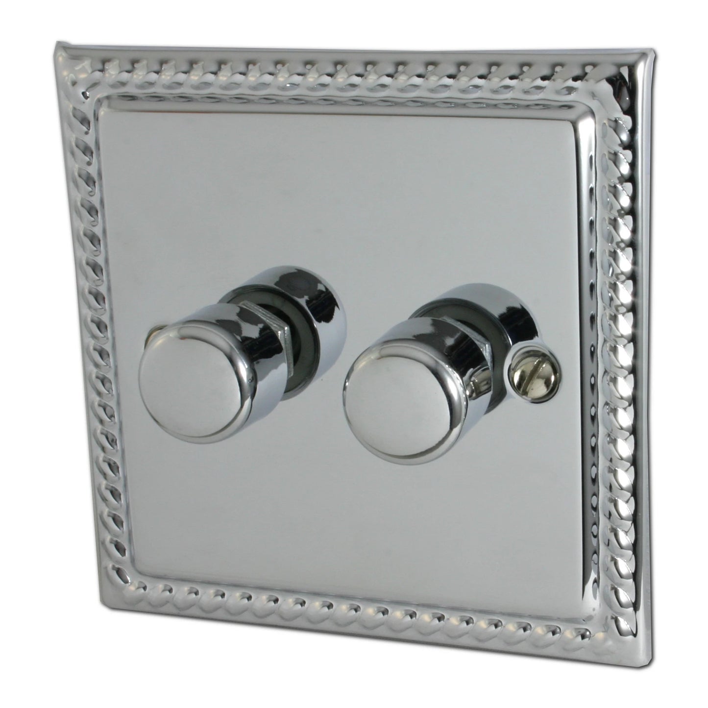 Monarch Polished Chrome 2 Gang 120W LED Dimmer