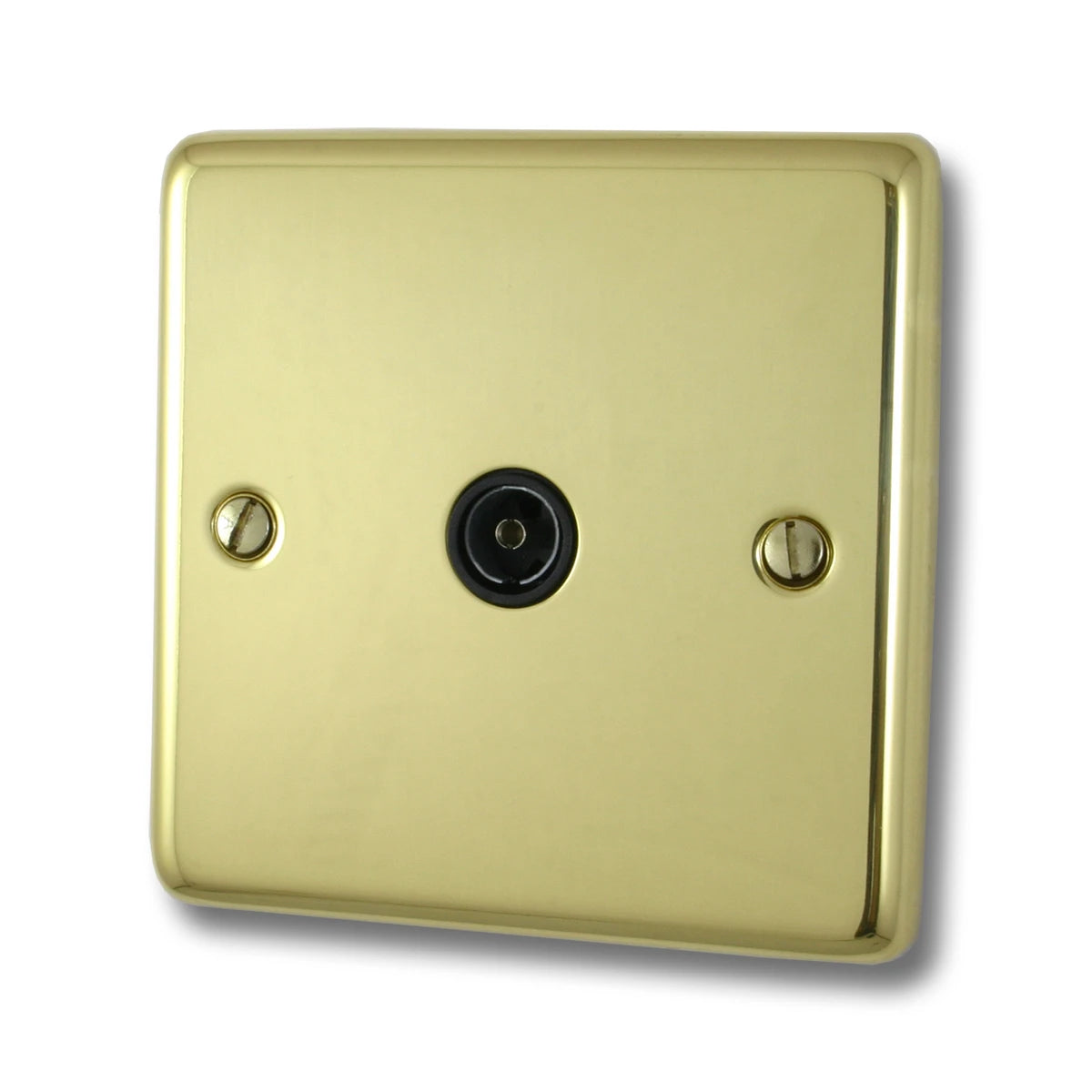 Contour Polished Brass 1 Gang Coax Point