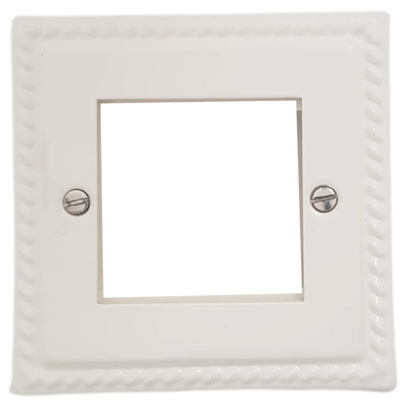 Georgian Flat White 1 Gang 2 Module Data Plate