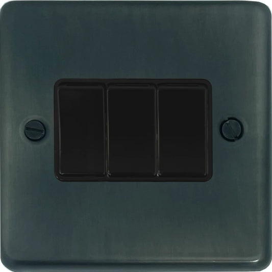 Contour Slate Effect 3 Gang Switch