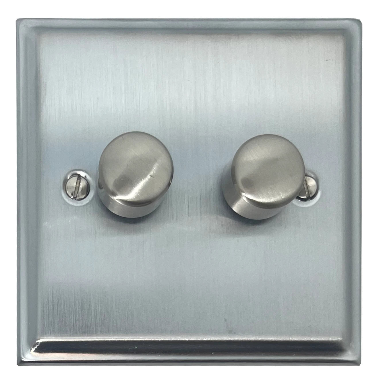 Deco Satin Chrome 2 Gang LED Dimmer