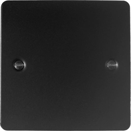 Flat Matt Black 1 Gang Blank