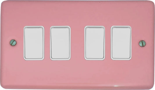Contour Pink 4 Gang Switch