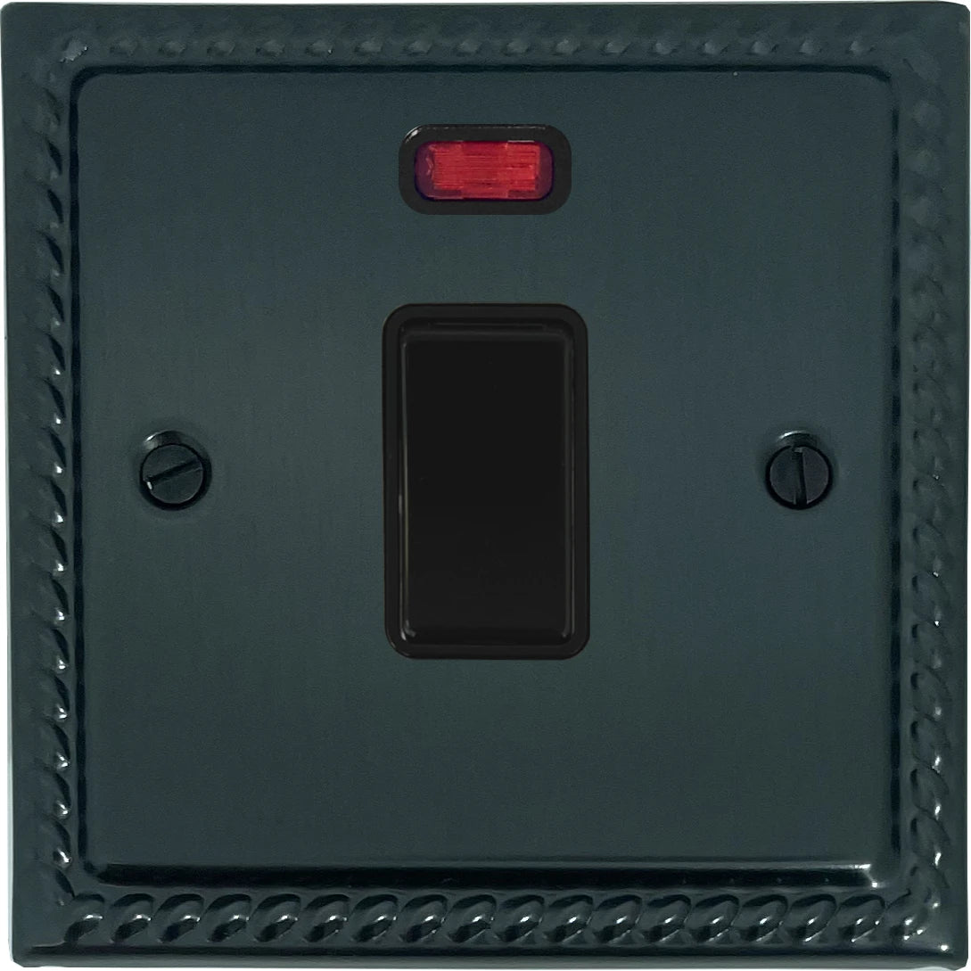 Georgian Black Bronze 20 Amp DP Switch (Black Switch)