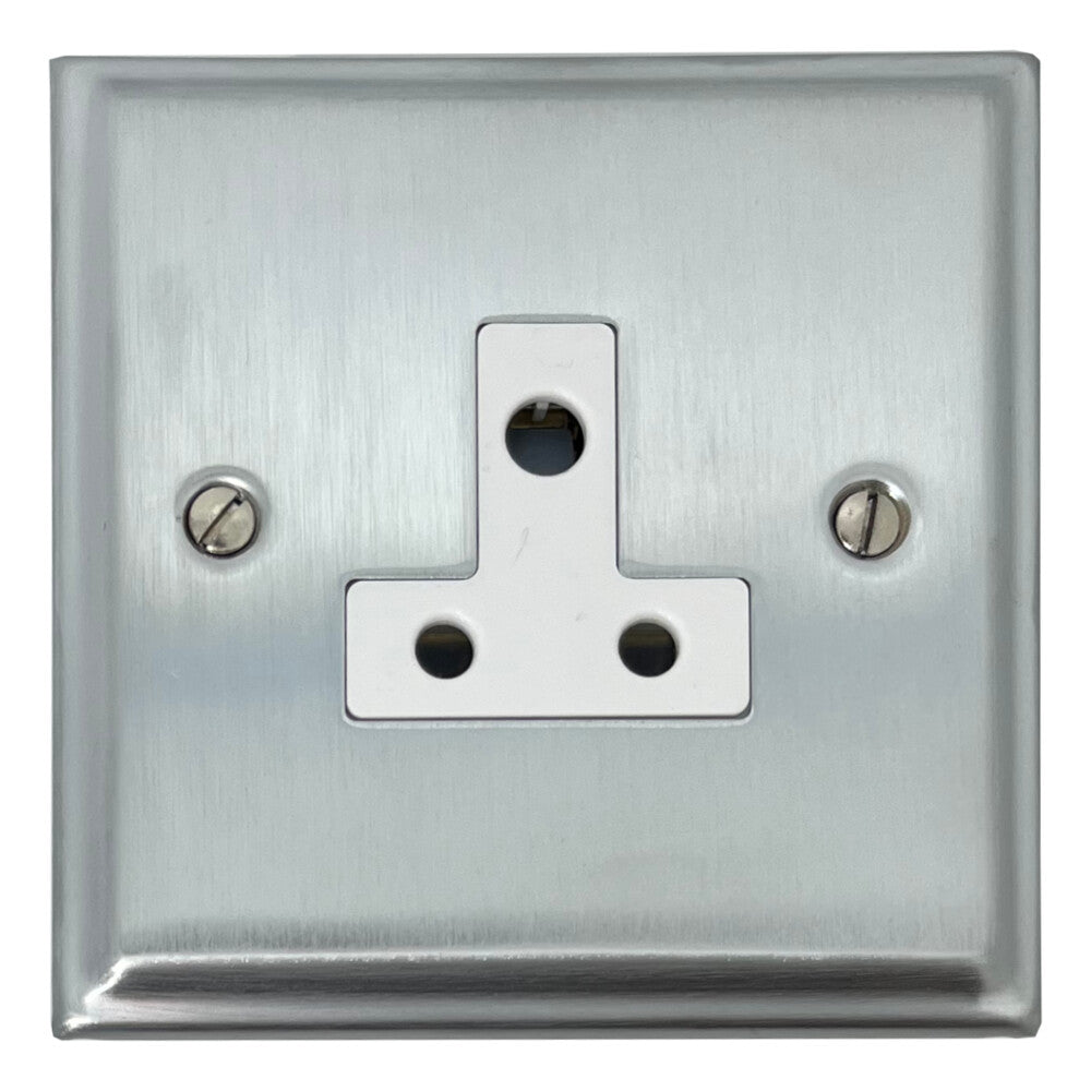 Deco Satin Chrome 5 Amp Socket
