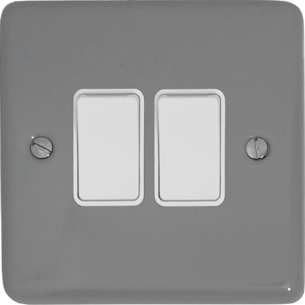Contour Light Grey 2 Gang 2 Way Switch