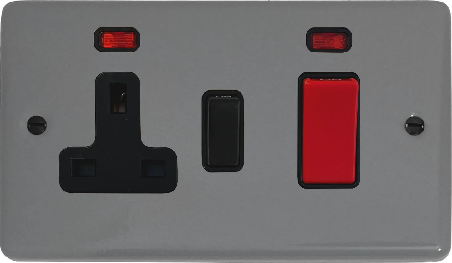 Contour Light Grey Cooker Socket