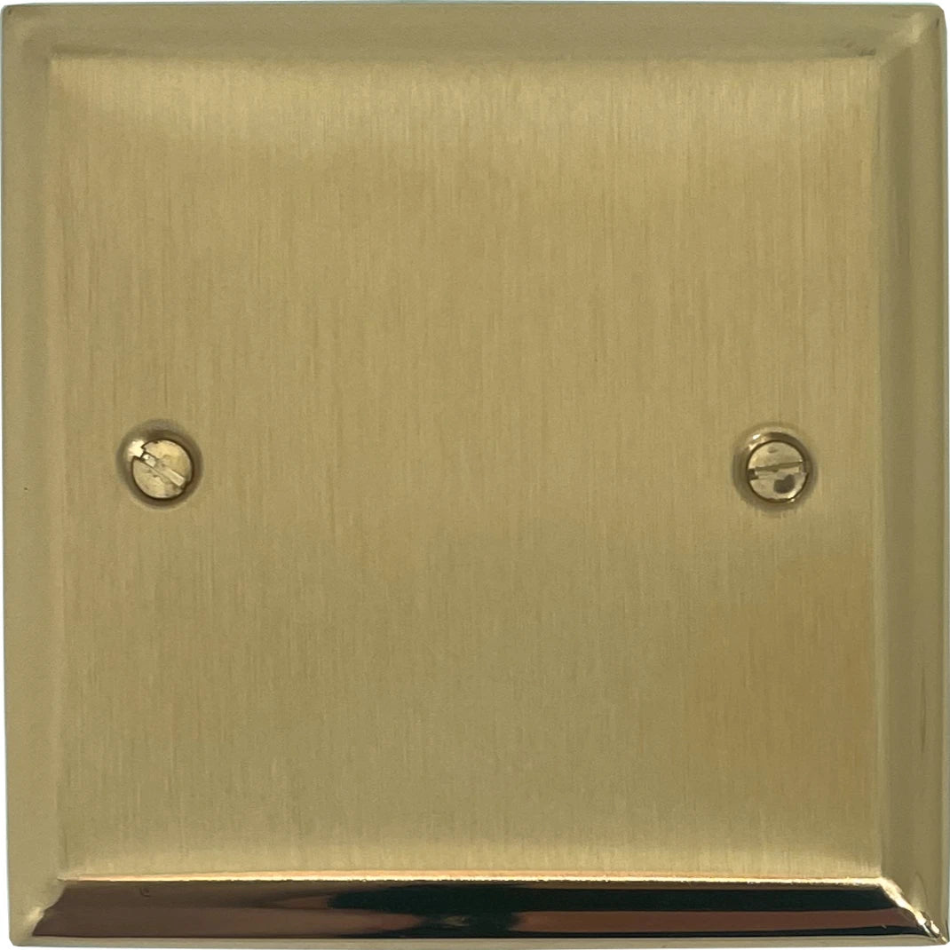 Deco Satin Brass 1 Gang Blank