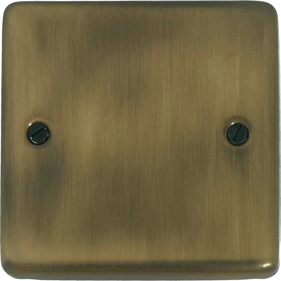 Contour Light Antique Brass 1 Gang Blank