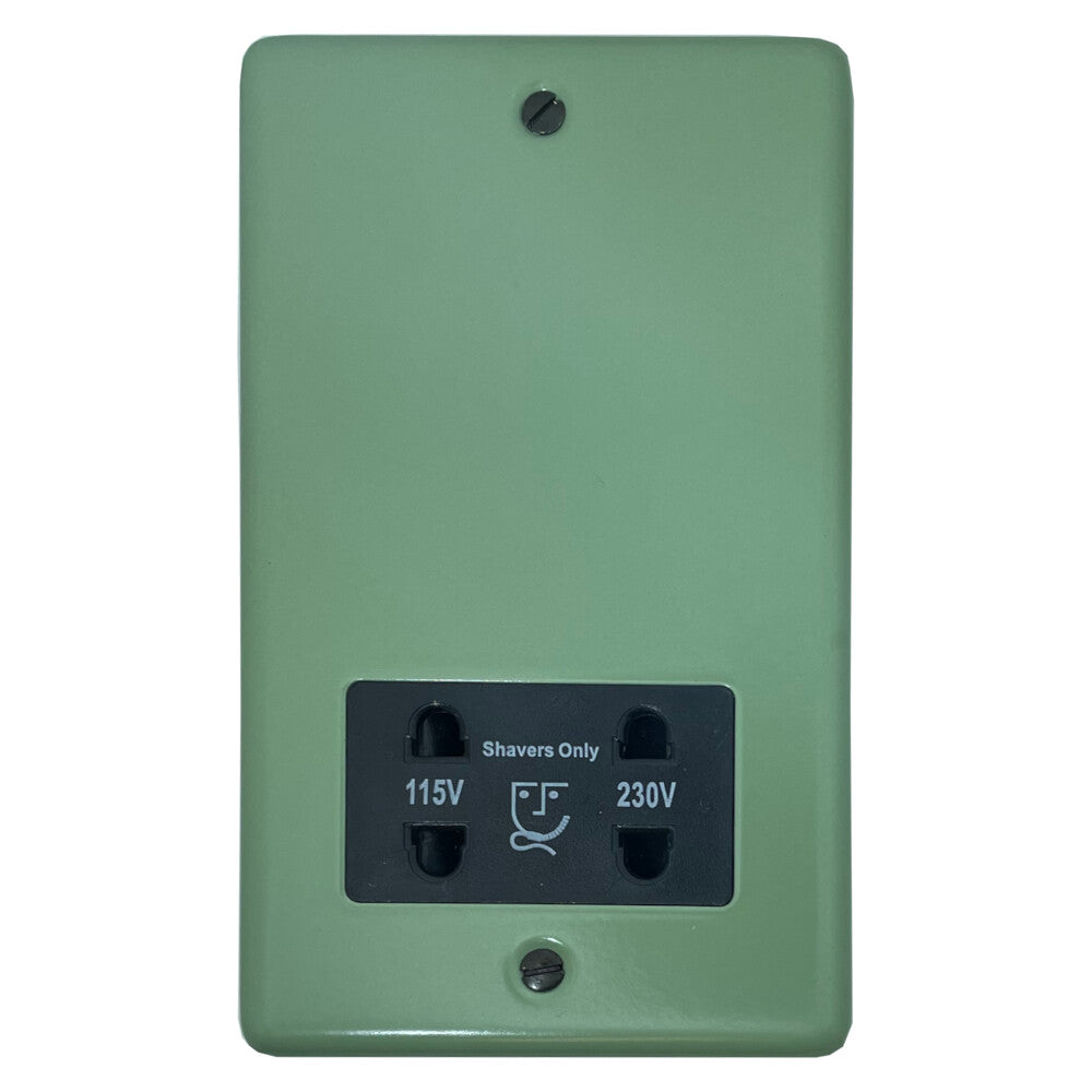 Classic Sage Green Shaver Socket (Black Insert)