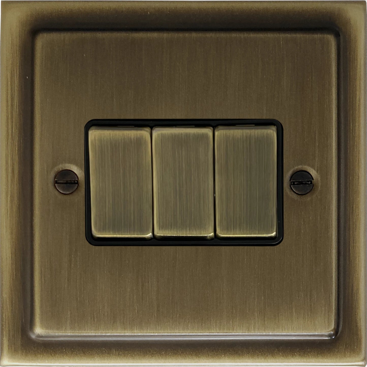 Victorian Antique Brass 3 Gang Switch (Brass Switches)