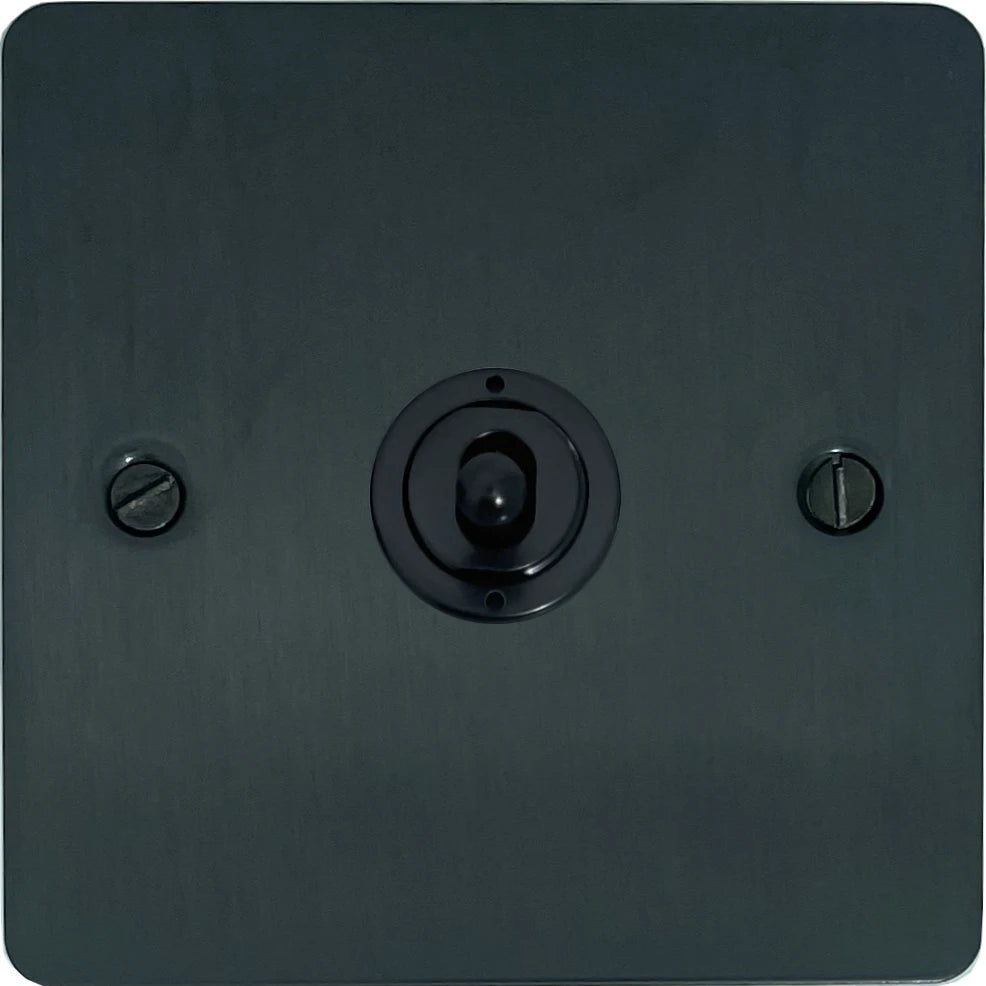 Flat Black Bronze 1 Gang Toggle (Flat Black Toggle)