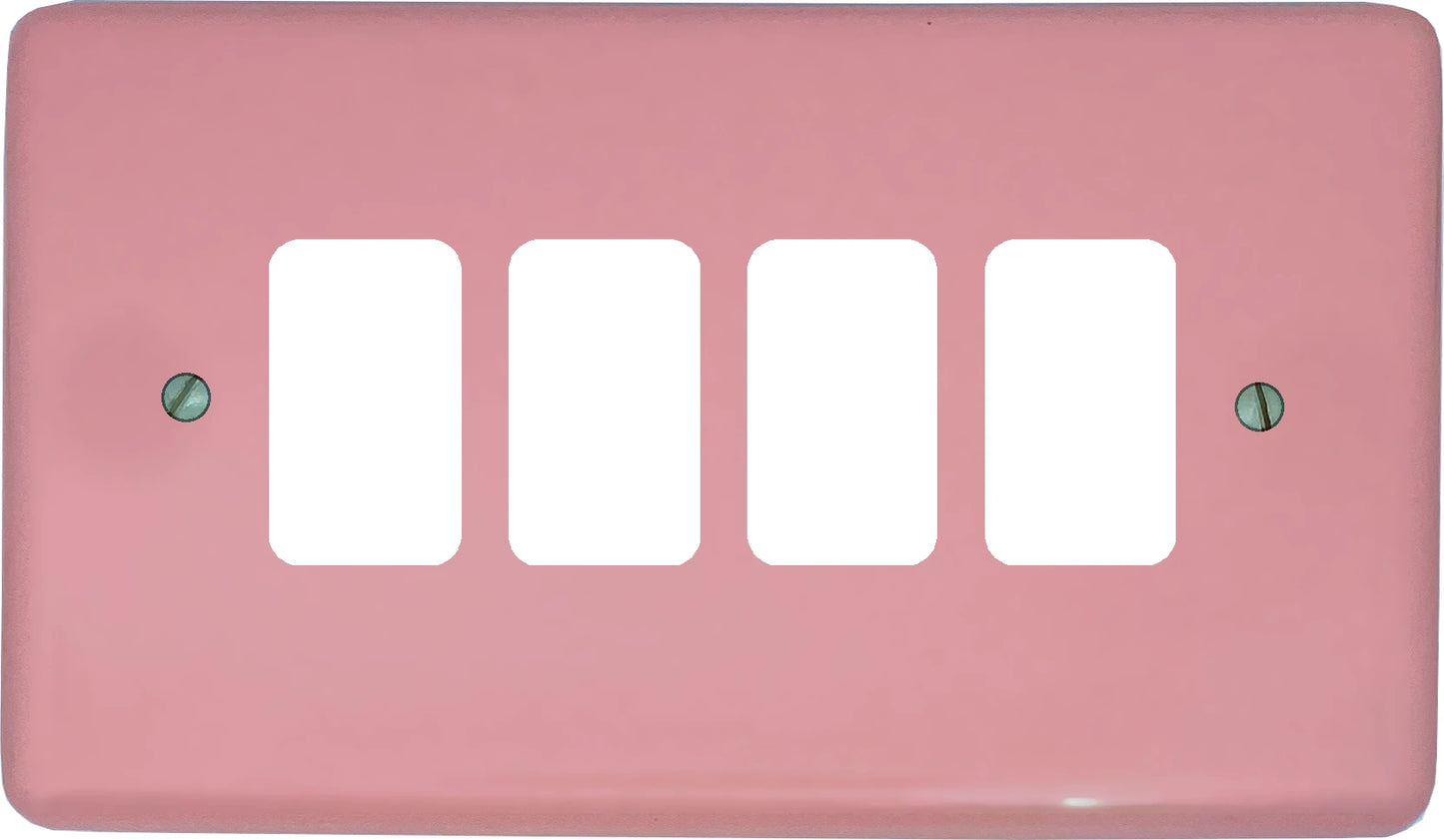 Contour Pink 4 Gang Grid Plate