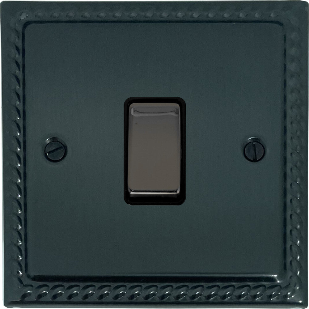 Georgian Black Bronze 1 Gang Switch (Black Nickel Switch)