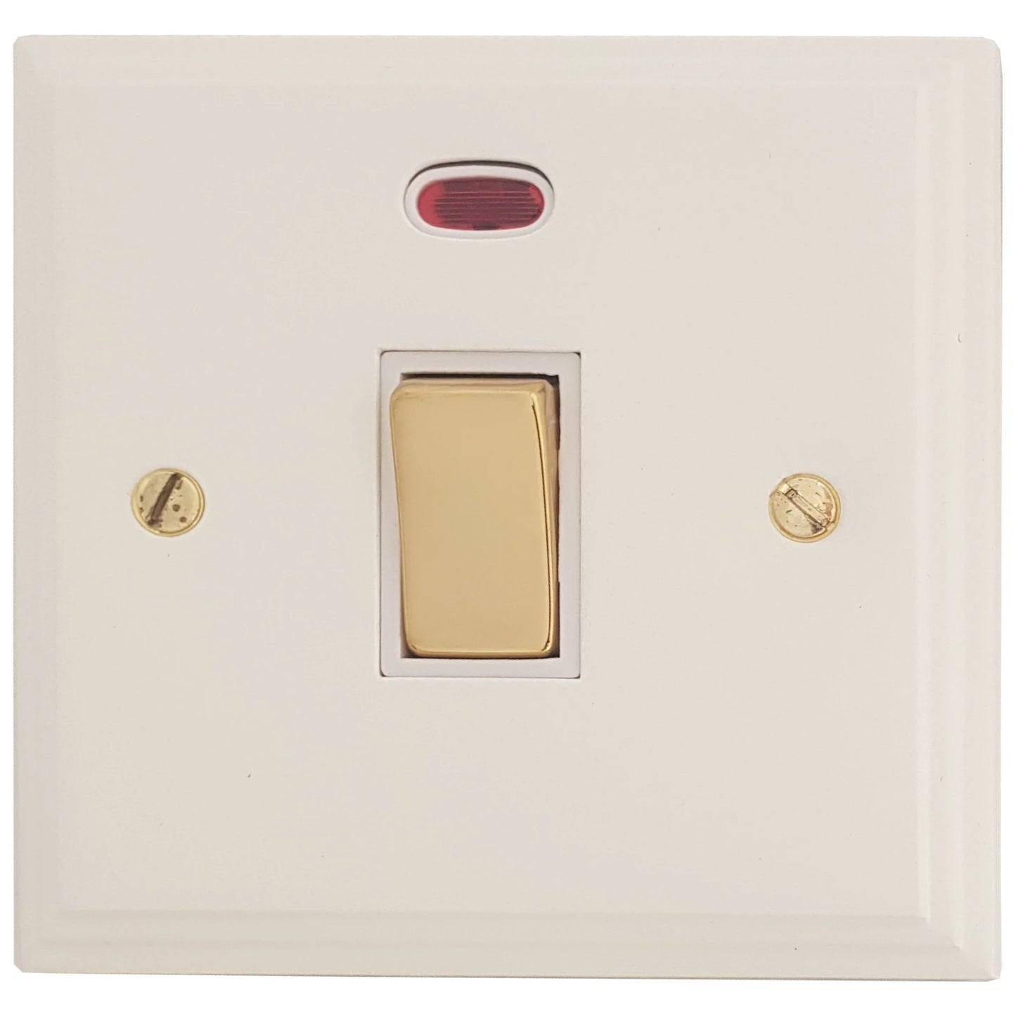 Victorian Flat White 20A Dp Switch + Neon