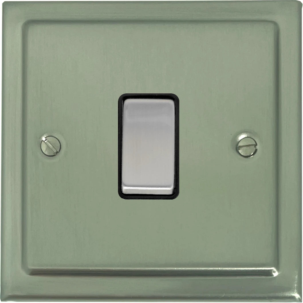 Trimline Satin Nickel 1 Gang Switch