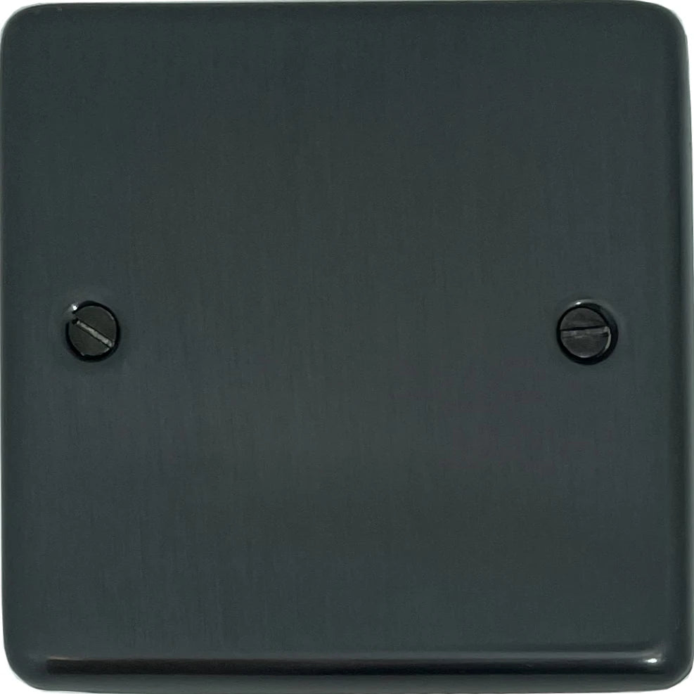 Contour Black Bronze 1 Gang Blank Plate